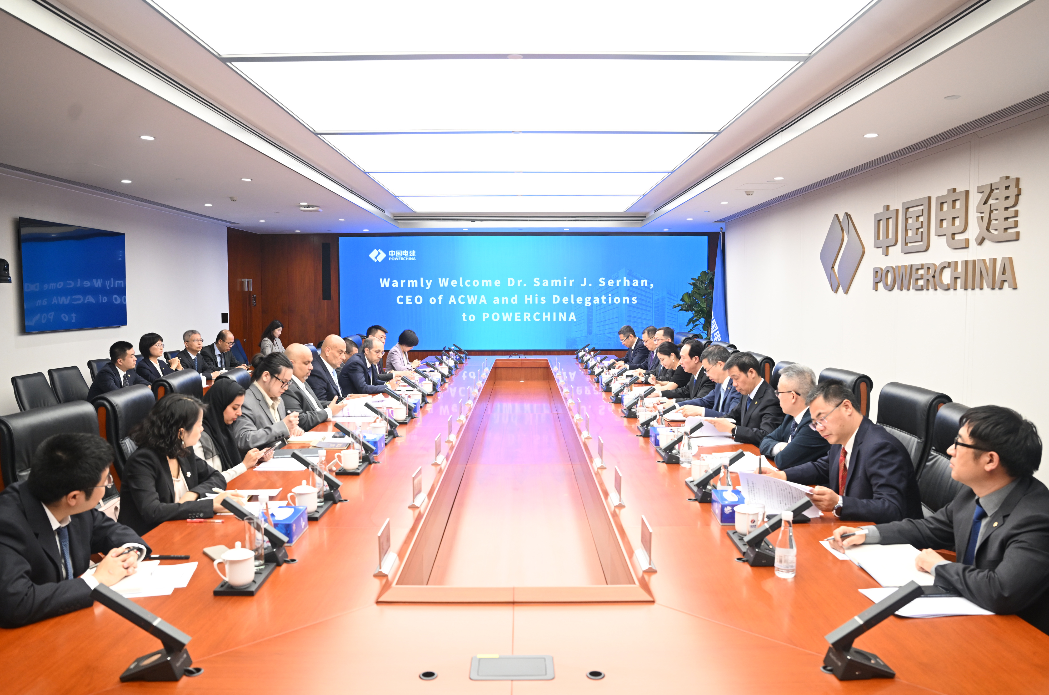 丁焰章与沙特国际电力和水务公司首席执行官塞尔翰座谈